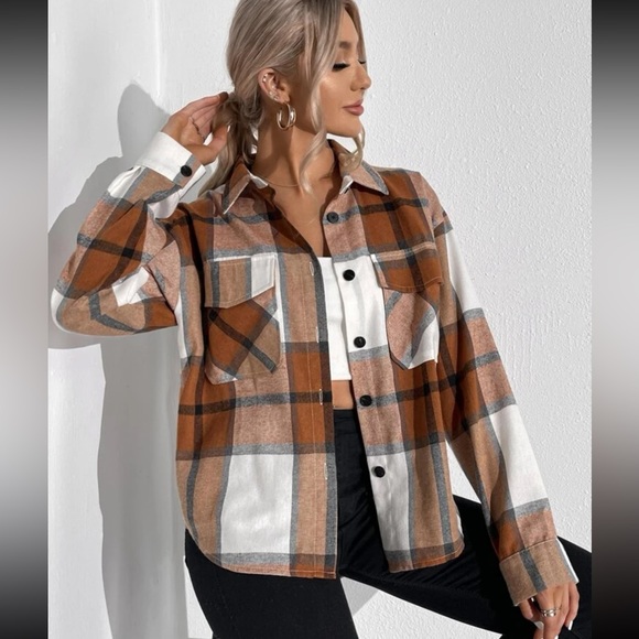 SHEIN Tops - Flannel Button Up
